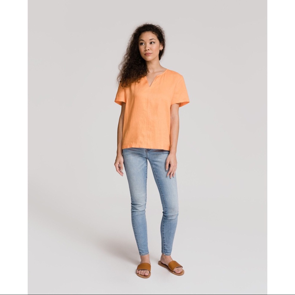GRANA | Linen Slit Front Tee